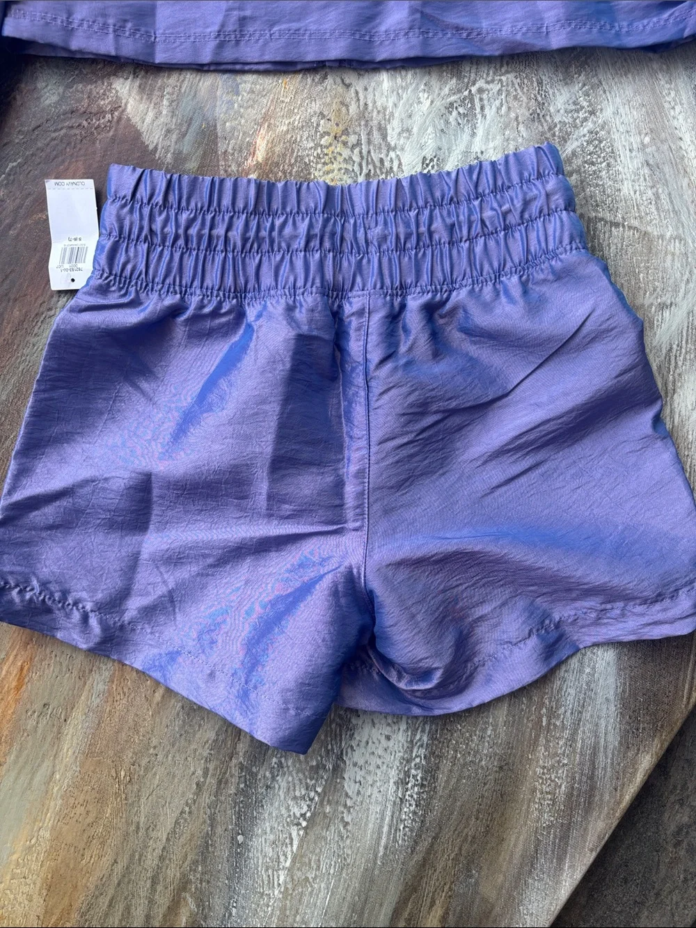 Old Navy Lavender & Deep Purple 2pc Shorts/Jkt Active Set with Yellow Trim